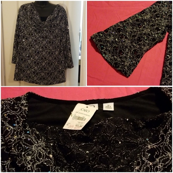 Cato Tops - Cato sequined blouse